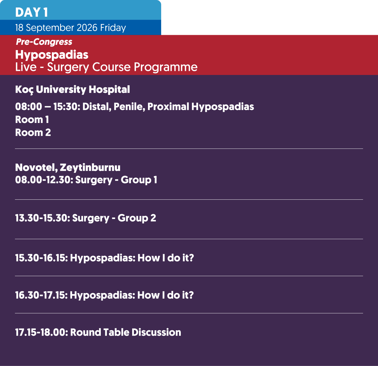 APAPU 2026 Scientific Program - Day 1