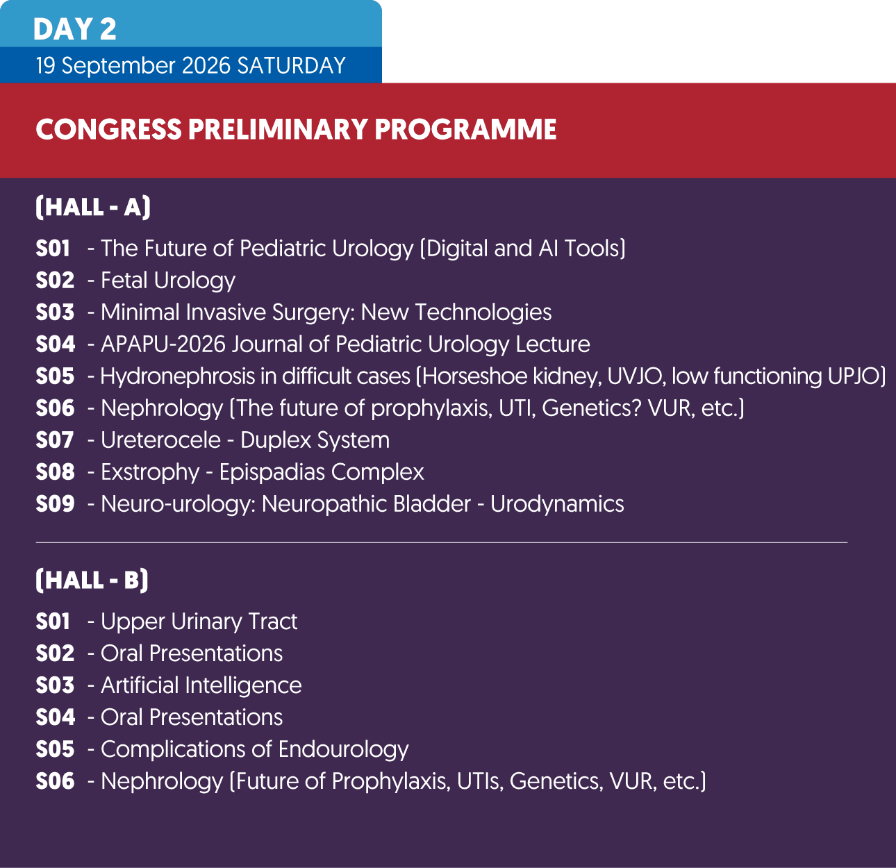 APAPU 2026 Scientific Program - Day 2
